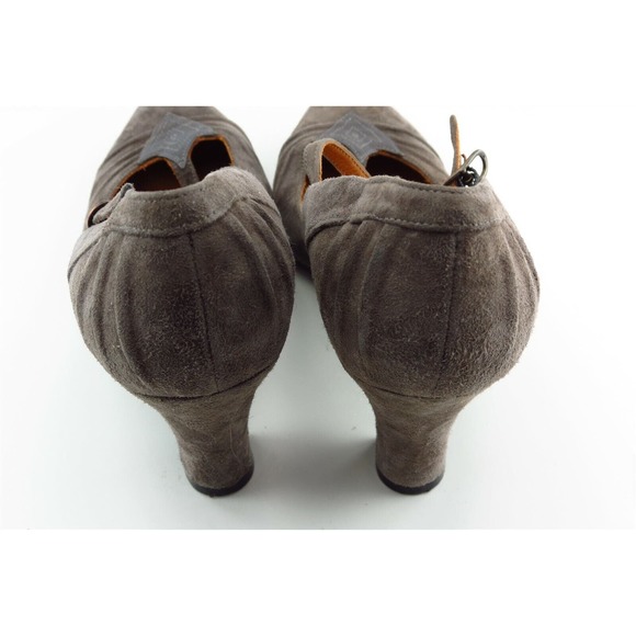Pied A Terre Size 37.5 M Brown Almond Toe Mary Jane Leather Women - Picture 5 of 8